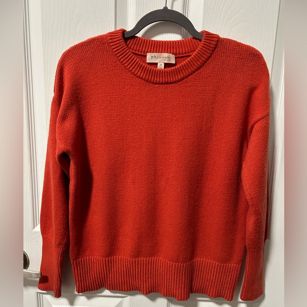 Philosophy Red/Orange Sweater